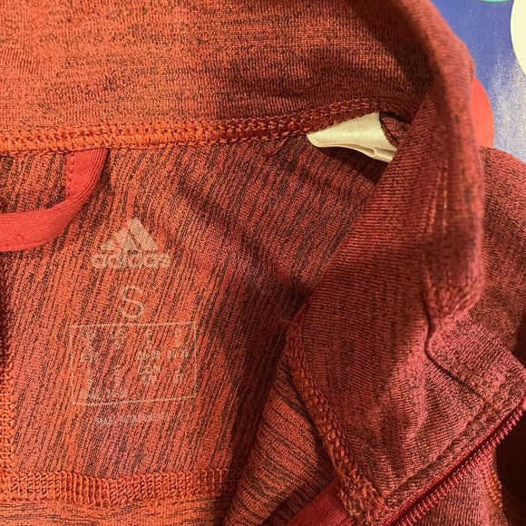 Red Adidas Full Zip Size Small - Picture 2 of 3